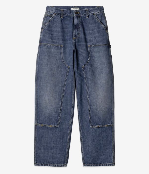Carhartt WIP W' Brandon Double Knee Pant Camano Jeans women (blue dark used wash)