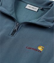 Carhartt WIP American Script Half Zip Sweater (office blue)