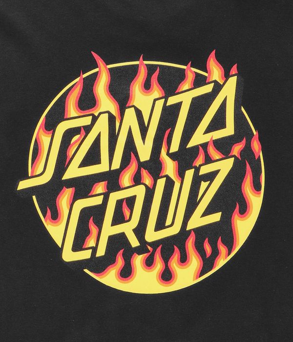 Thrasher x Santa Cruz Flame Dot Top z Długim Rękawem (black)