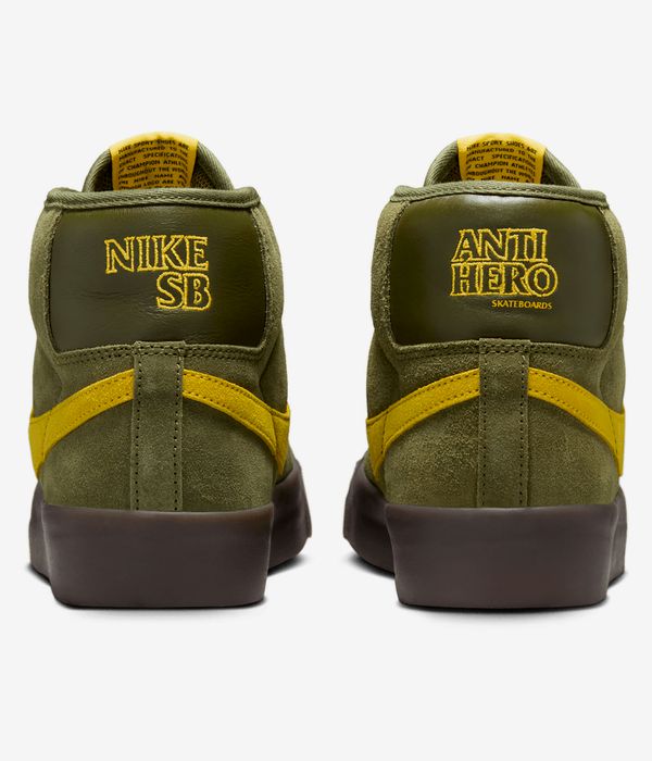 Shop Nike SB x Anti Hero Zoom Blazer Mid Shoes rough green amarillo online skatedeluxe