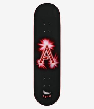April A Logo 8.125" Skateboard Deck (black red)