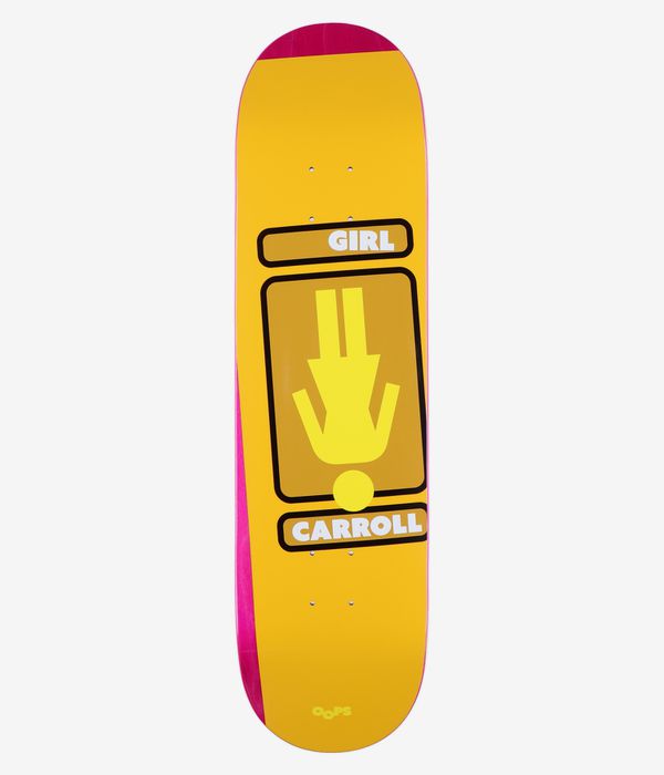 Girl Carroll Oops Twin Tip 8.25" Skateboard Deck (orange)