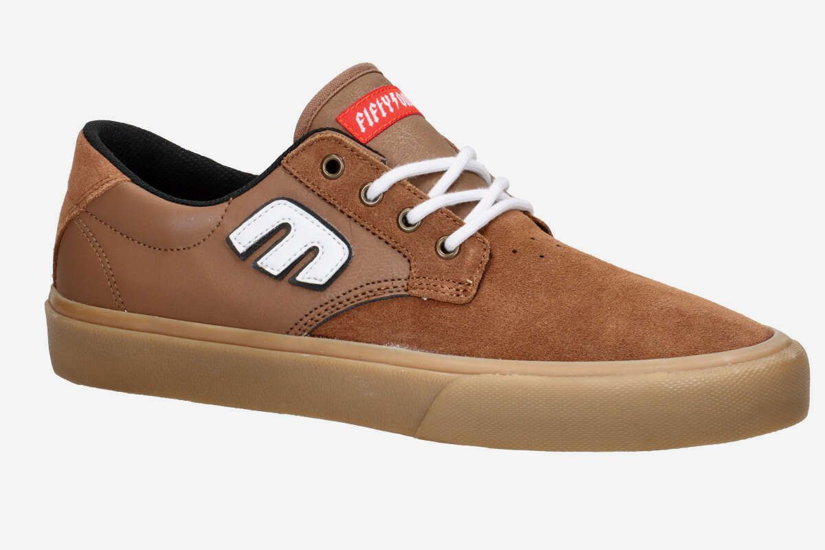 Etnies x 50to01 Barge LS Shoes (brown gum)