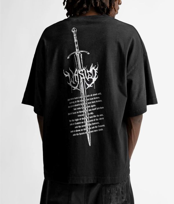 Wasted Paris Sword Boxy T-Shirt (faded black)