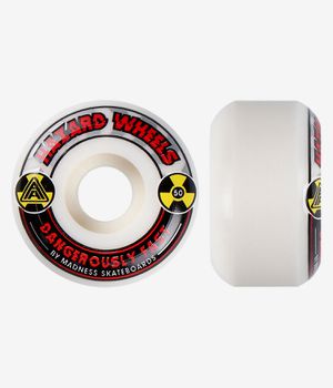 Madness Hazard Alarm Conical Wheels (white red) 50mm 101A 4 Pack