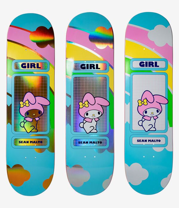 Girl x Hello Kitty & Friends Rainbow Malto 8.25" Deska do deskorolki (multi)