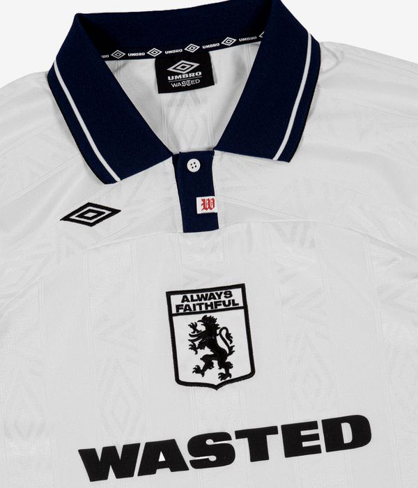 Wasted Paris x Umbro Football Jersey T-Shirt (white blue)