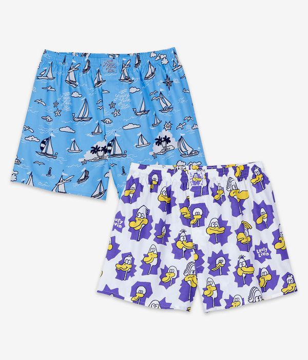 Lousy Livin Boats & Ducks Boxers (blue) 2 Pack