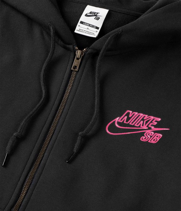 Nike SB SSNL GFX 2 Zip-Hoodie (black white)