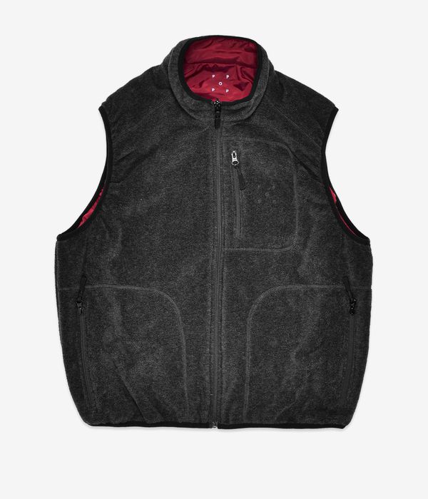 Pop Trading Company Reversible Vest (anthracite rio red)