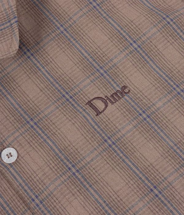 Dime Plaid Button Up Shirt (brown)