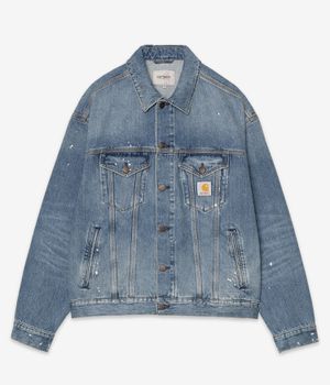 Carhartt WIP Helston Veste (blue destroy wash splatter)