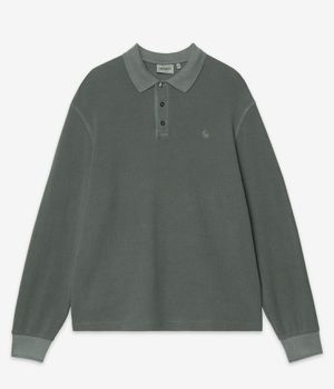 Carhartt WIP Waffle Polo-Shirt (dark scarab garment dyed)