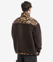 The North Face Print Platte High Pile 1/4-Zip Fleece Jacket (coal brown)