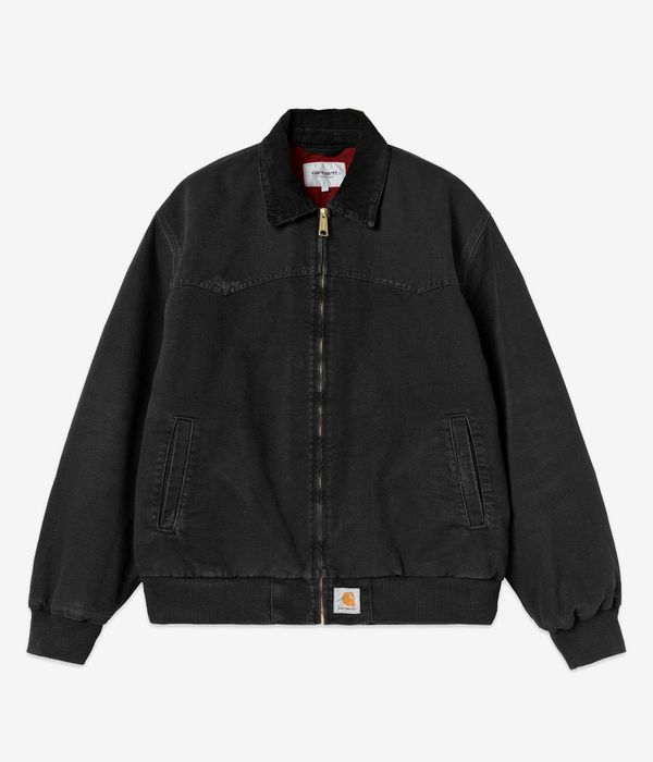 Carhartt WIP OG Santa Fe Organic Cotton Dearborn Jacket (black black grind wash)