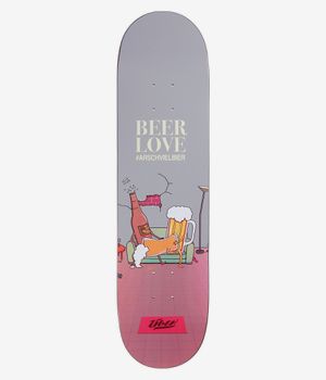 Über Beer Love 8" Skateboard Deck (grey)