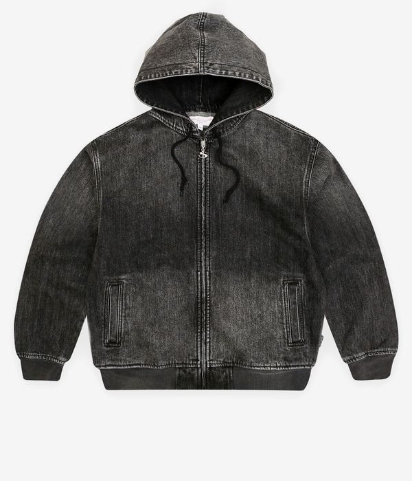 Yardsale Denim Bluza z Kapturem na Zamek (black)