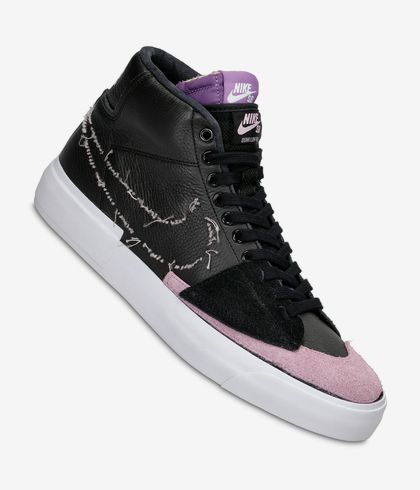 Nike Sb Zoom Blazer Mid Edge Shoes Black Pink Rise White Purple Neb Buy At Skatedeluxe