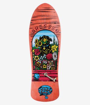 Santa Cruz Dressen Pup Reissue Shaped 9.5" Skateboard Deck (orange)