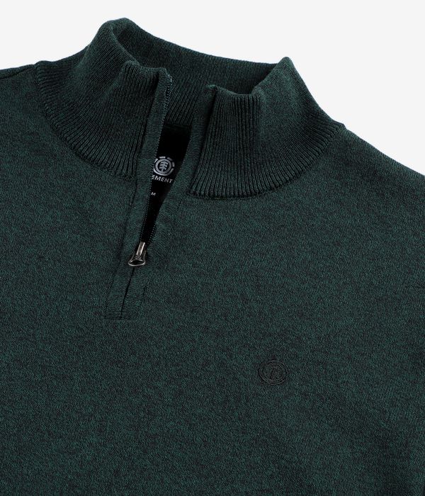Element Icon Embroidery 1/4-Zip Sweater (forest night)