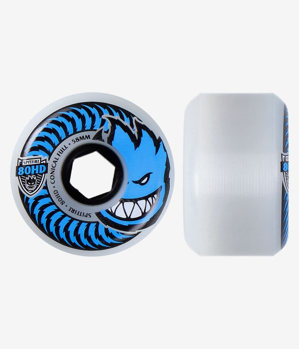 Spitfire Conical Full Wheels (clear blue) 58mm 80A 4 Pack