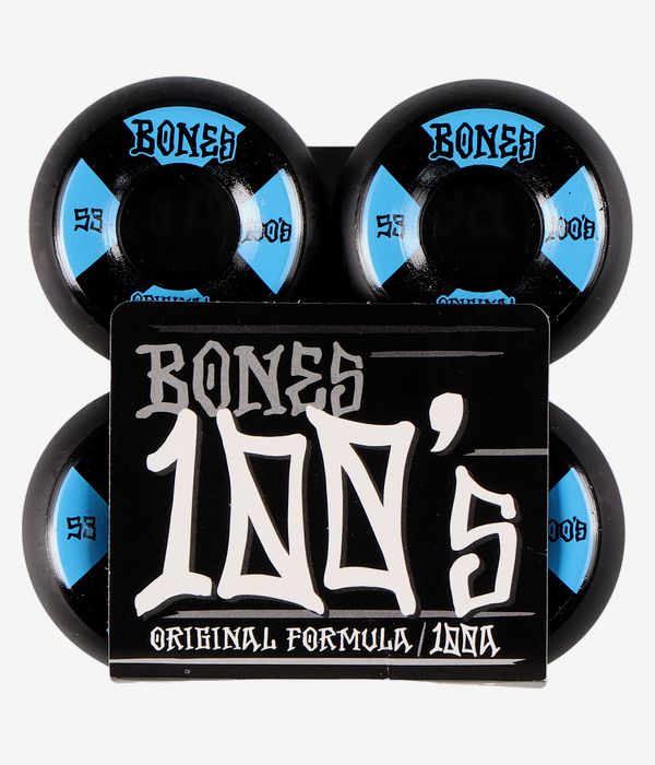 Bones 100's-OG #4 V5 Wielen (black blue) 53mm 100A 4 Pack
