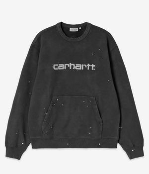 Carhartt WIP Painter Sweatshirt women (black destroy wash splatter)