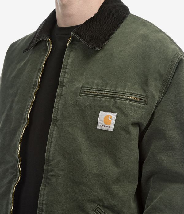 Carhartt WIP OG Detroit Organic Dearborn Chaqueta (olive black stone canvas)