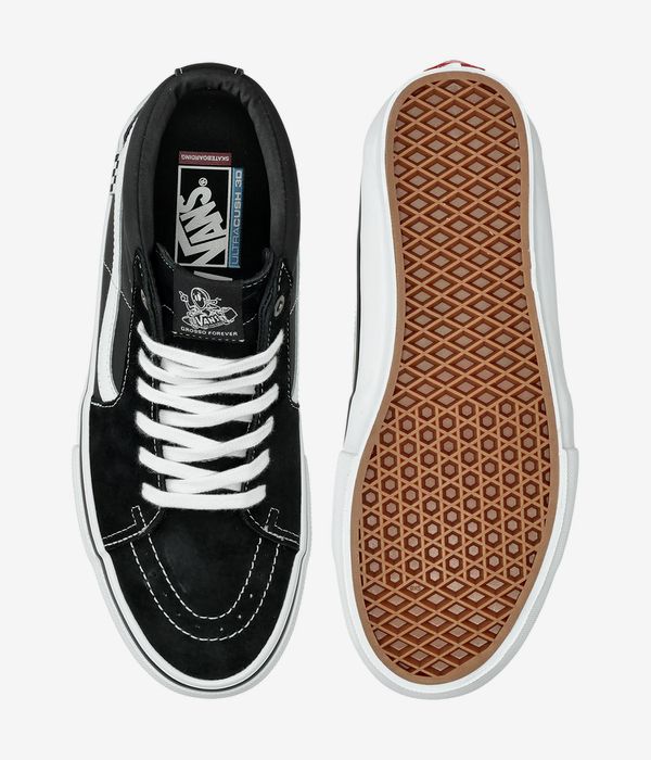 Vans Skate Grosso Mid Leather Shoes (black white emo)