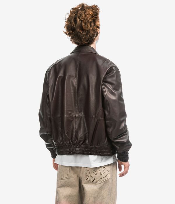HAN KJØBENHAVN Leather Casual Jacket (dark brown)
