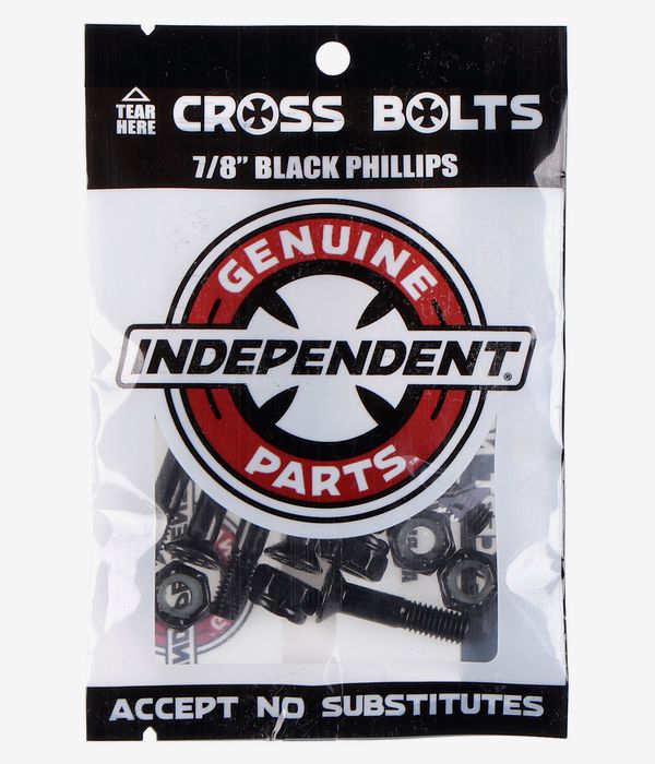 Independent 7/8" Bolt Pack (black) Phillips Flathead (countersunk)