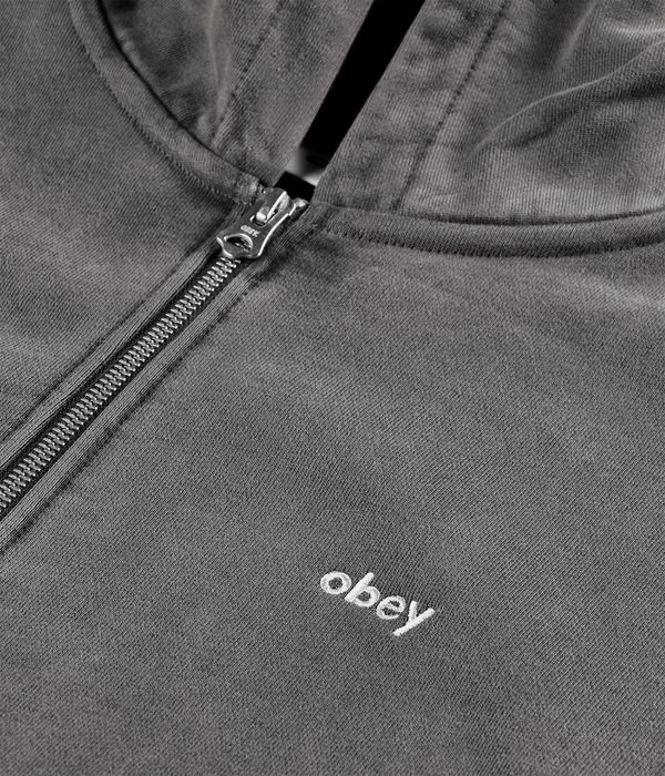 Obey Lowercase Pigment Zip-Hoodie (pigment digital black)