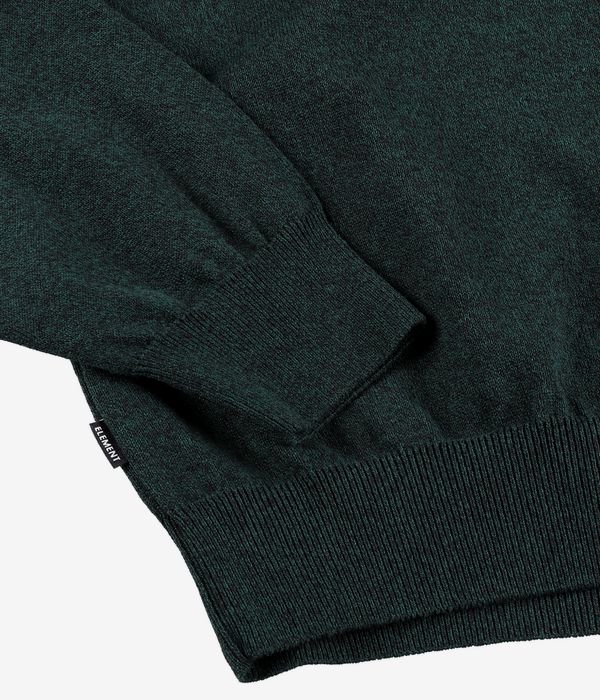 Element Icon Embroidery 1/4-Zip Sweater (forest night)