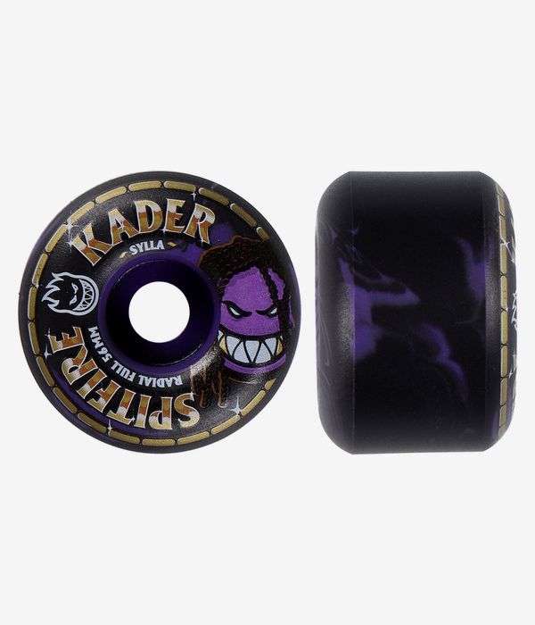 Spitfire Formula Four Kader Rolly Radial Full Rollen (black purple swirl) 56 mm 99A 4er Pack