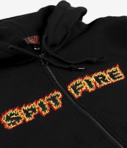 Spitfire Flames Script Zip-Hoodie (black)