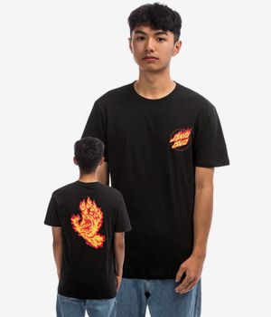 Santa Cruz Flame Hand T-Shirt (blackk)