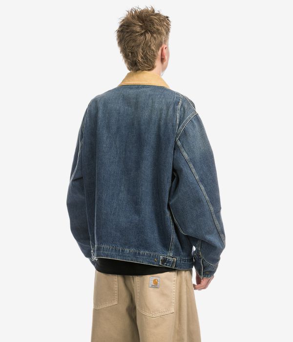 Carhartt WIP OG Detroit Cotton Camano Kurtka (blue dusty h brown dark used was)