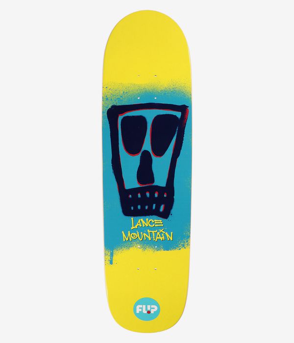 Flip Mountain Vato Stencil 8.75" Skateboard Deck (yellow)