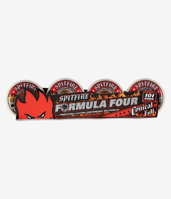 Spitfire Formula Four Conical Full Roues (white red) 53 mm 101A 4 Pack