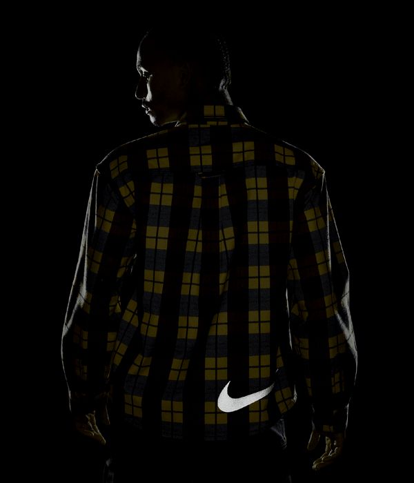 Nike SB BTN Up Koston Camicia (midnight navy speed yellow)