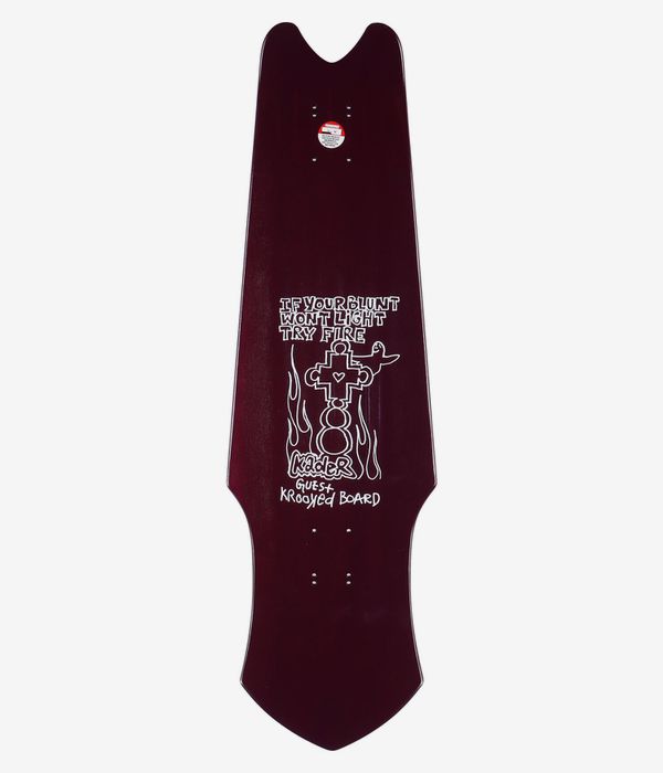 Krooked Kader Guest Tri-Plane 9.75" Skateboard Deck (maroon)