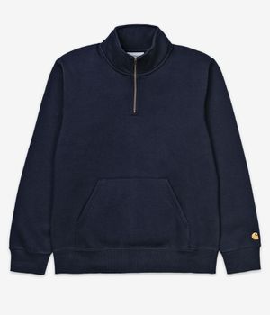 Carhartt WIP Chase Neck Zip Sweatshirt (dark navy gold)