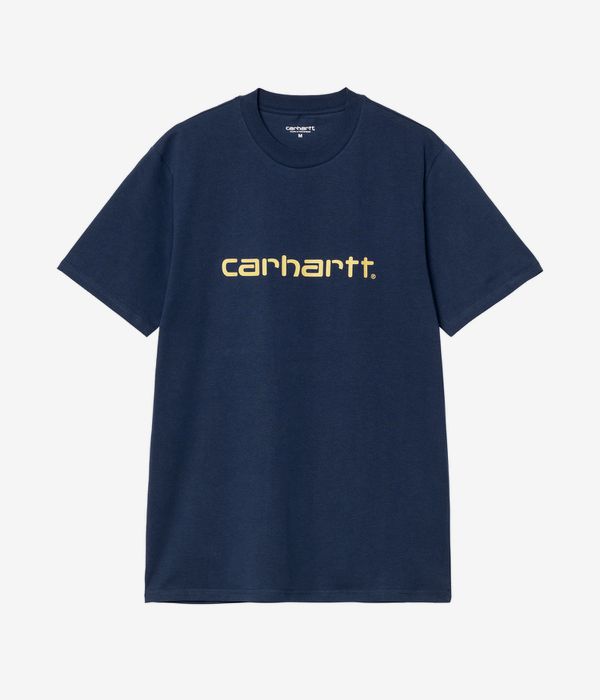 Carhartt WIP Script T-Shirt (ink air yellow)