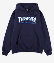 Thrasher Outlined Hoodie (navy blue white)