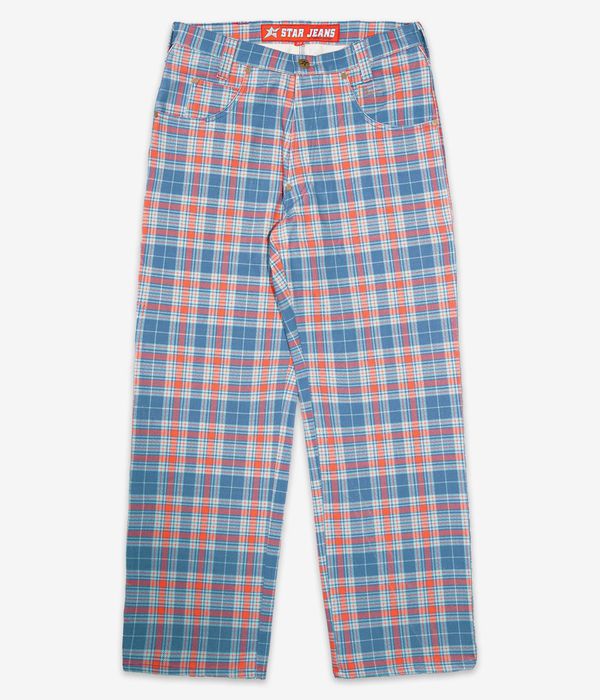 Carpet Company C-Star Plaid Jeans (baby blue)