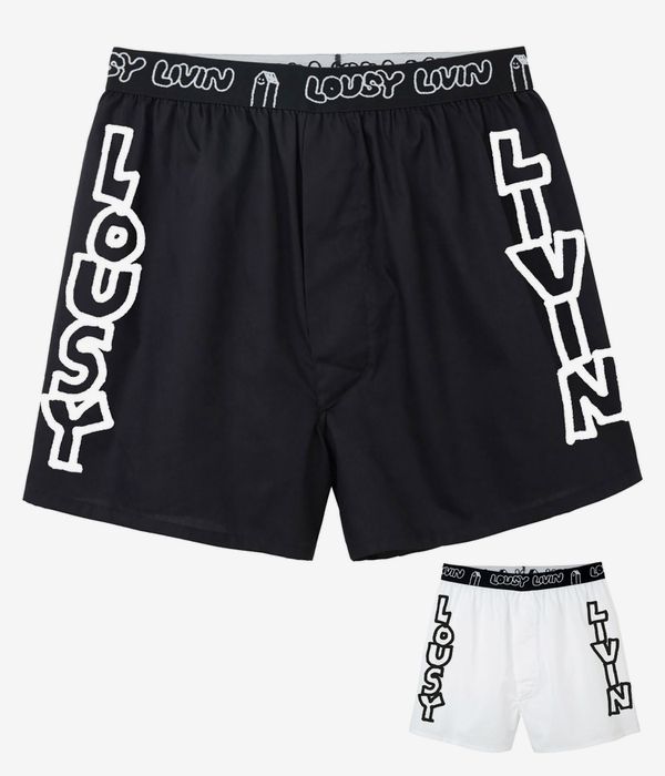 Lousy Livin Lou Boxerbrief Boxer (black) pacco da 2