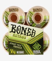 Bones STF Retros V4 Wheels (white green) 53mm 99A 4 Pack