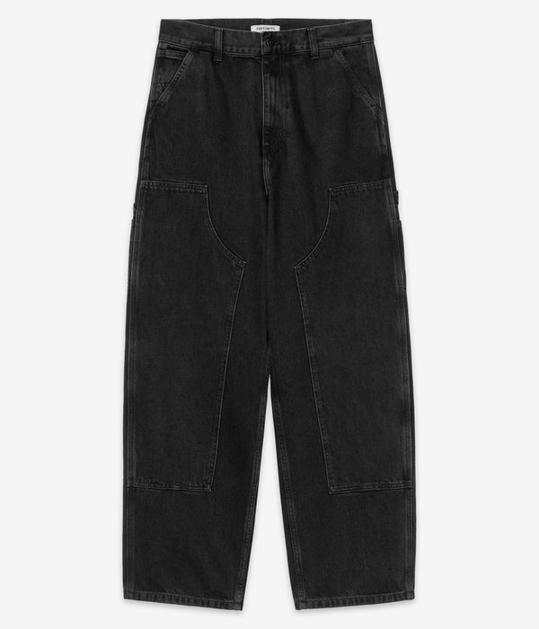 Carhartt WIP W' Brandon Double Knee Pant Smith Jeans women (black stone washed)