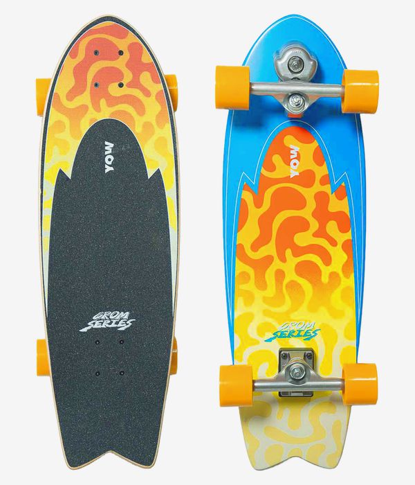 YOW Huntington 30" (76,2cm) Grom Series Surfskate Cruiser (blue red yellow)