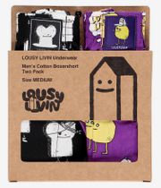 Lousy Livin T&Z Mixed Boxer (toast purple black zitrone) pacco da 2